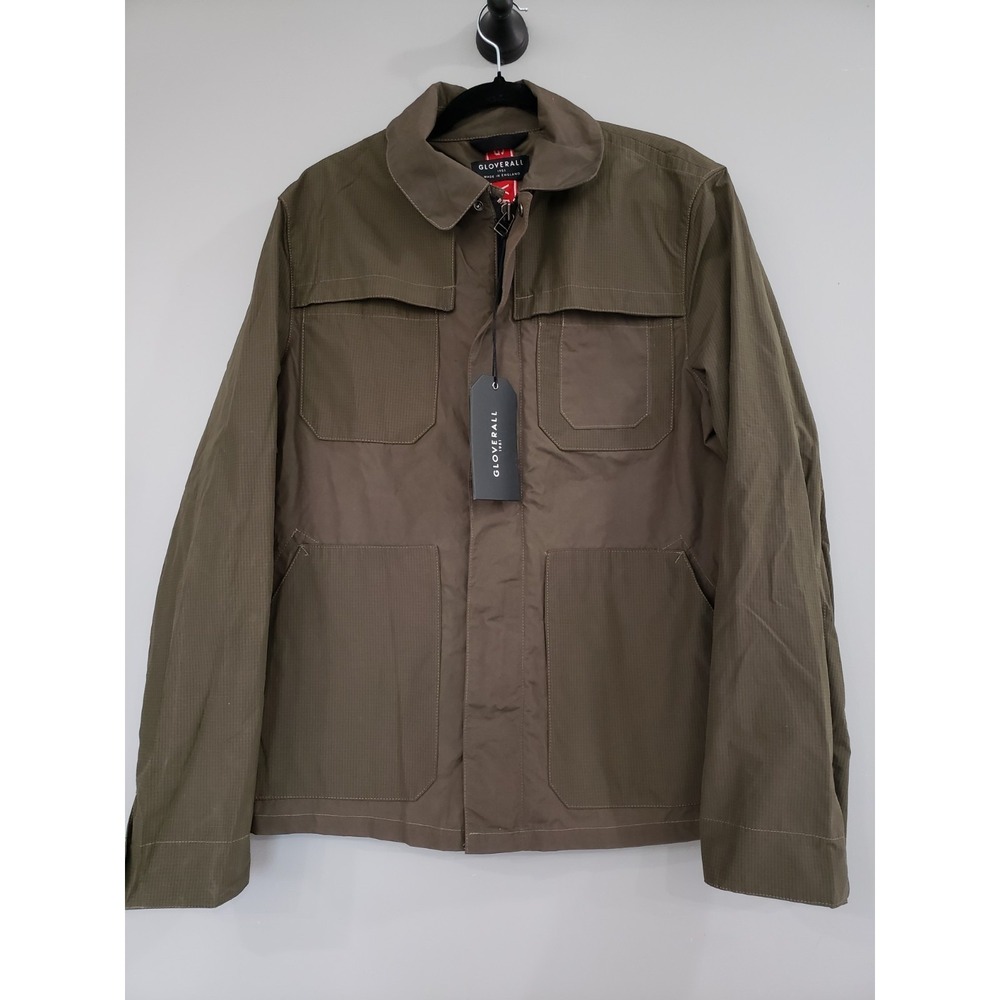 NEW Gloverall Fred Jacket Army Green Men's‎ Medium Utility Bomber Ripstop Chore